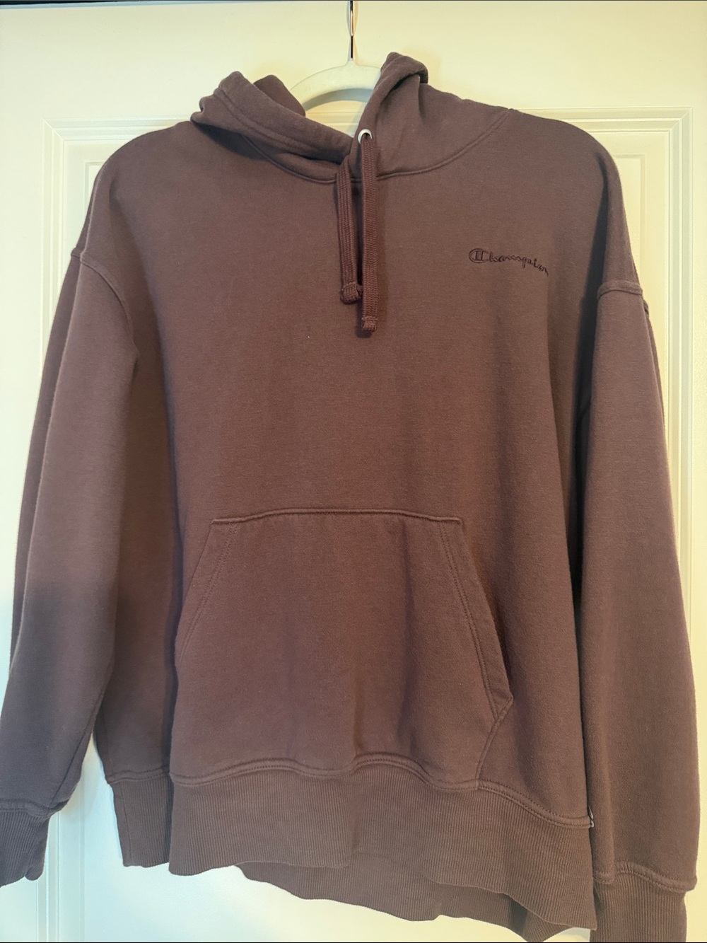 Champion Woman’s  Brown Bergundy Drawstring Pullover Hoodie and Pants